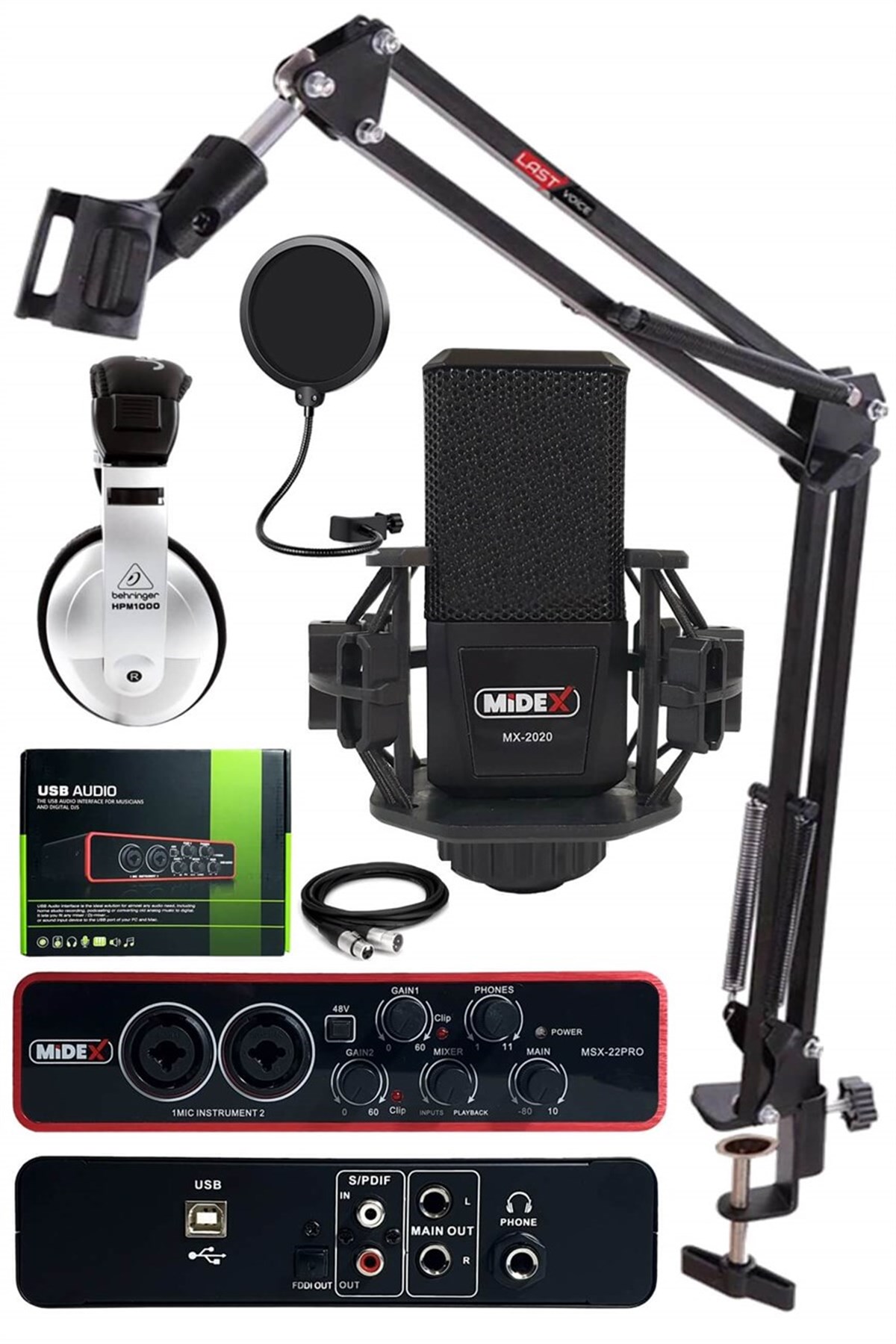 Midex Performans Paket-2 Stüdyo Ekipmanları Kayıt Seti