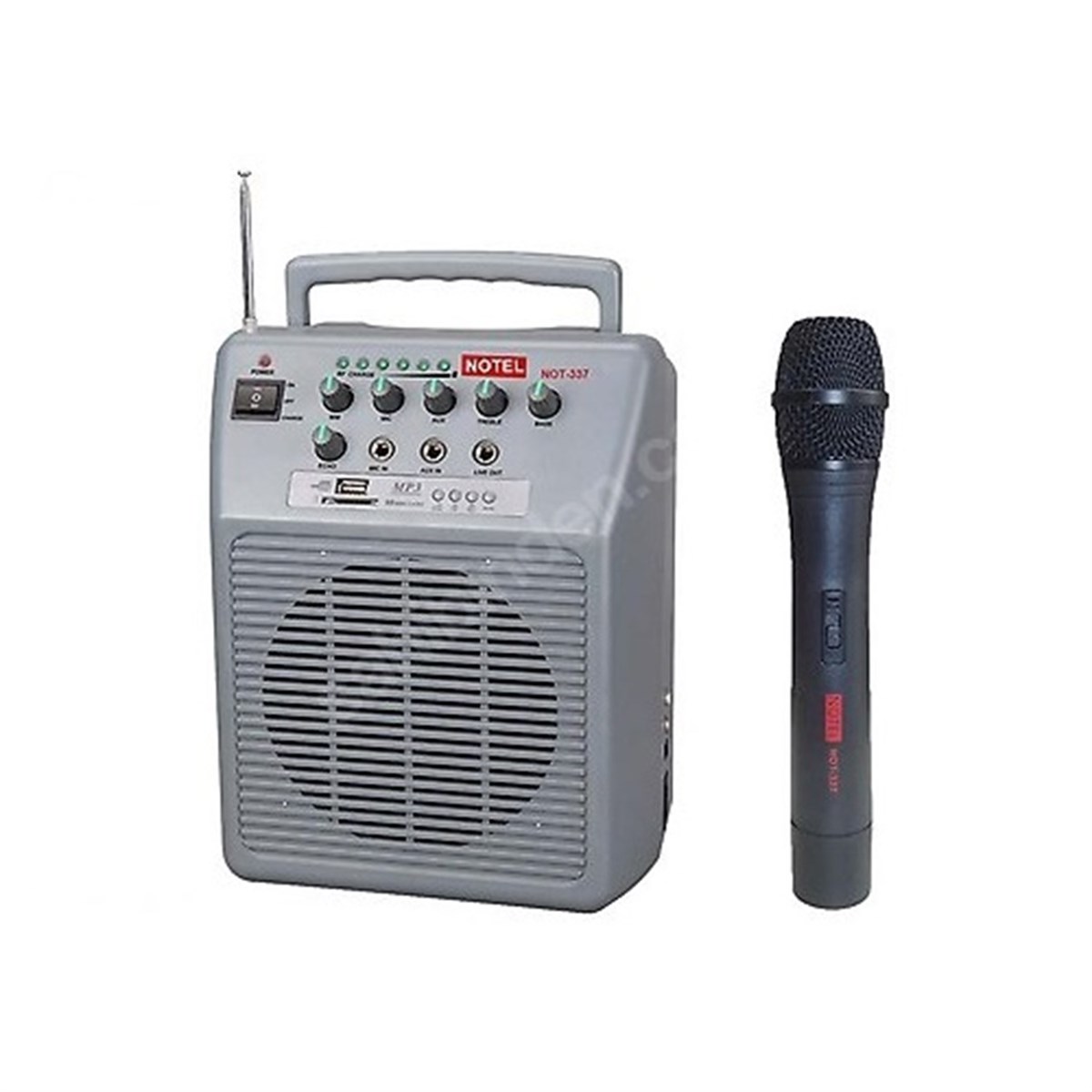 Notel Not 337E Taşınabilir Seyyar Ses Sistemi EL Mikrofonlu 50 Watt