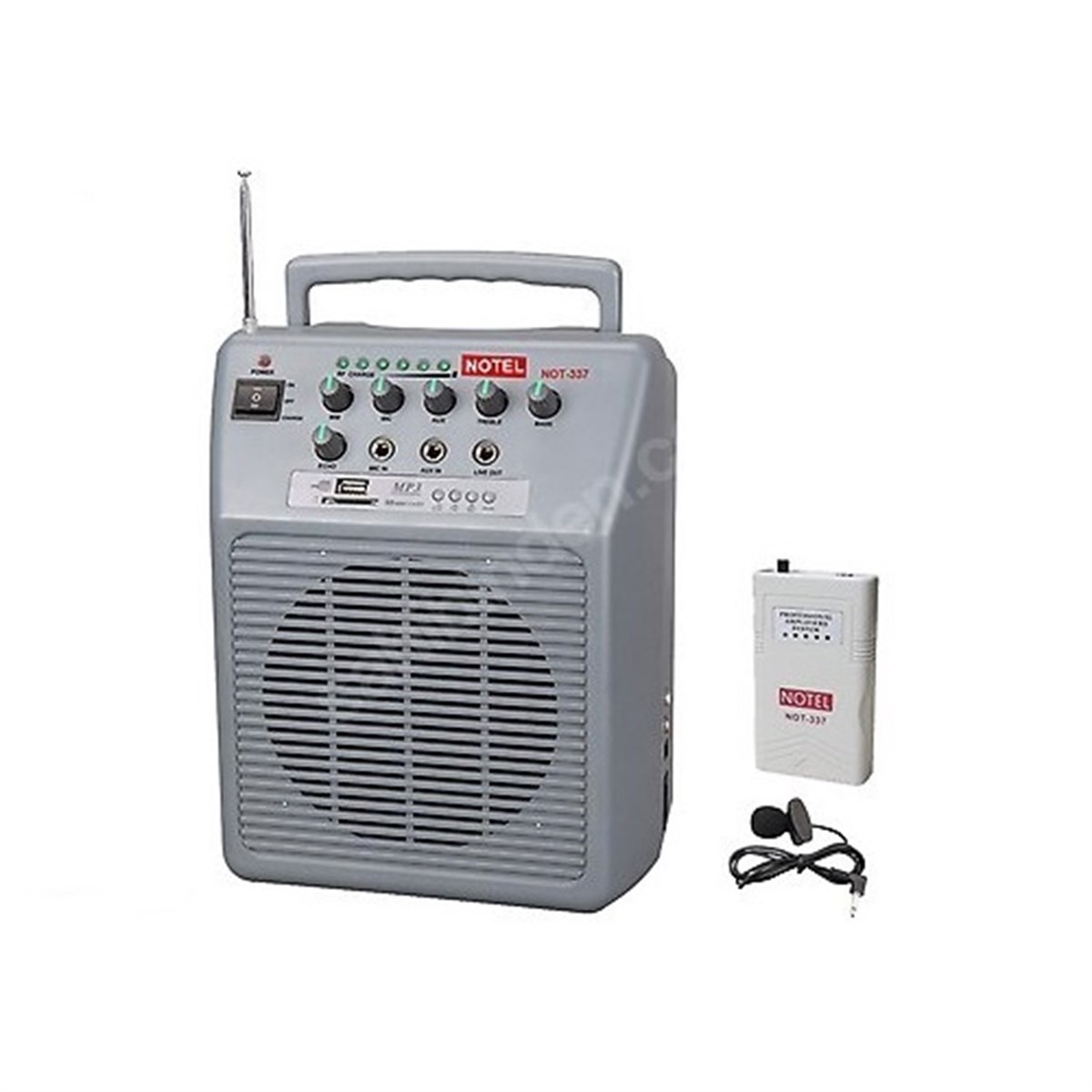 Notel Not 337Y Taşınabilir Portatif Ses Sistemi Yaka Mikrofonlu 50 Watt