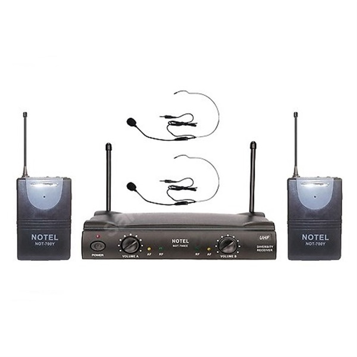 Notel Not 700YY Telsiz Kablosuz Mikrofon Uhf Band Çift Headset
