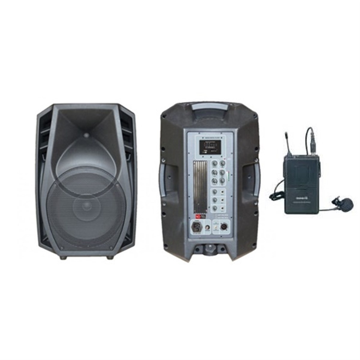 Notel Not PKH 301AY Aktif Hoparlör Telsiz Yaka Mikrofonlu 12'' 300W