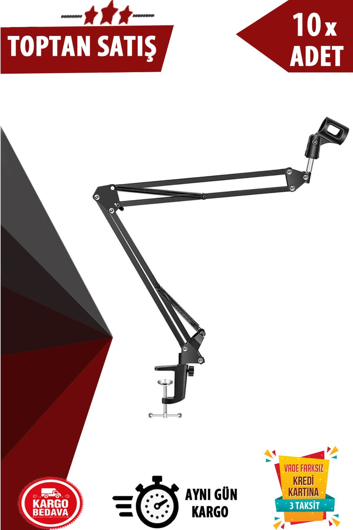 Lasatvoice Nb39 Masa Tipi Mikrofon Standı 35x35 cm (Masa Tipi) 10lu Paket (Toptan Alışveriş)