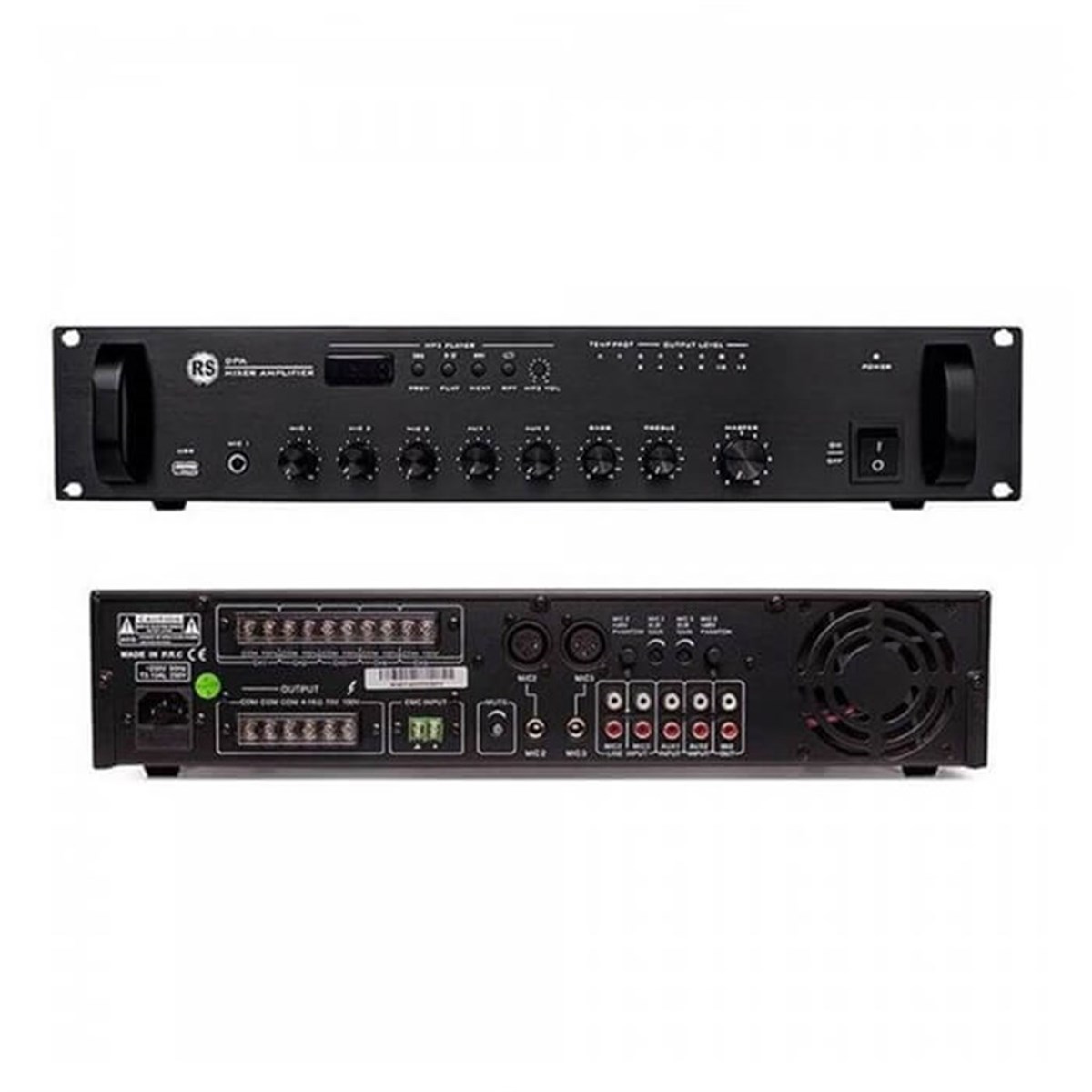 Rs Audio DPA-200 USB 5 Giriş 100V Anfili Mikser 200 Watt