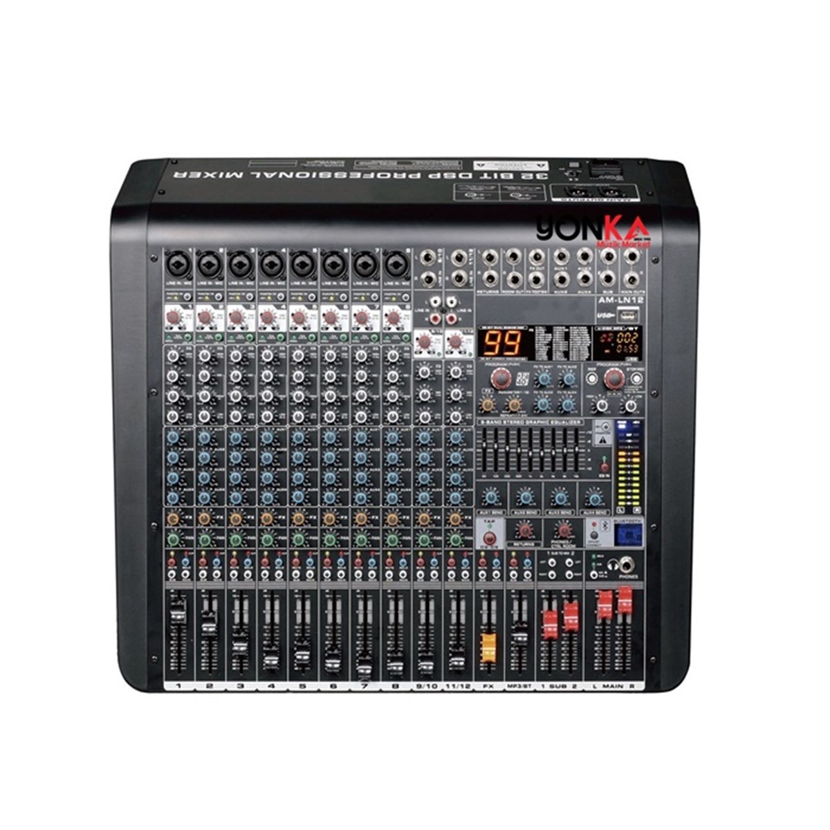 Ssp Audio Ax12 Mikser - 12 Kanal 99 Dsp Efekt Usb / Mp3