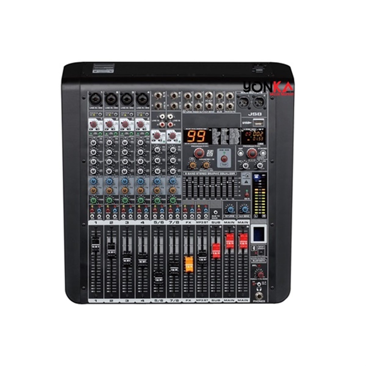 Ssp Audio Fx 8L Mikser - 8 Kanal 99 Dsp Efekt Usb / Mp3