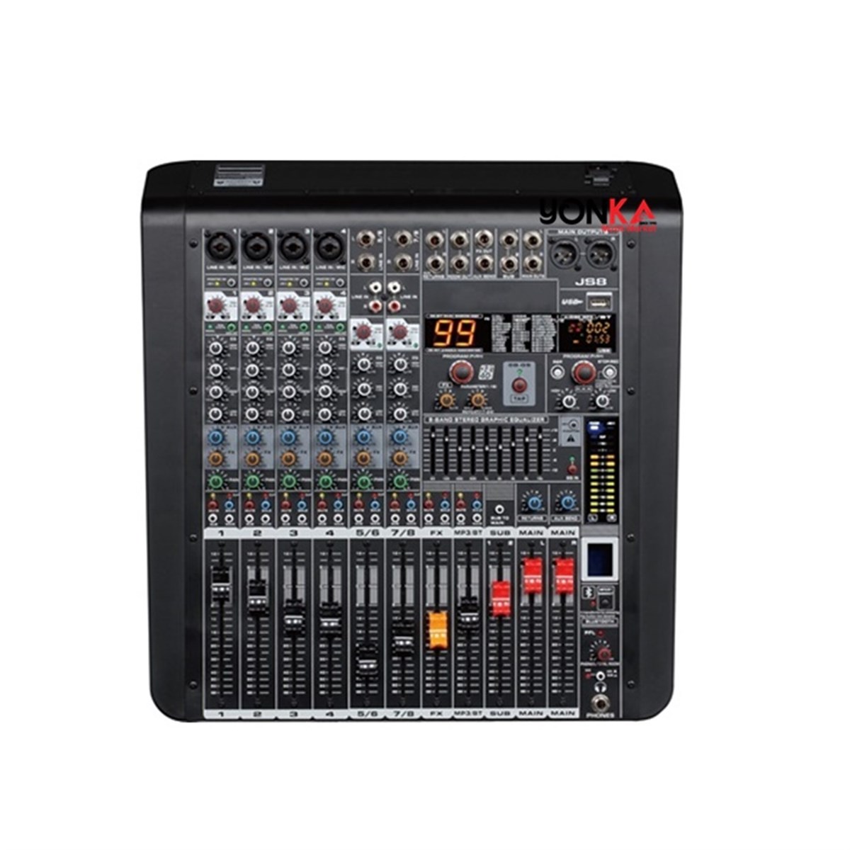 Ssp Audio Pm 408L Amfili Power Mikser 2x300 Watt 8 Kanal