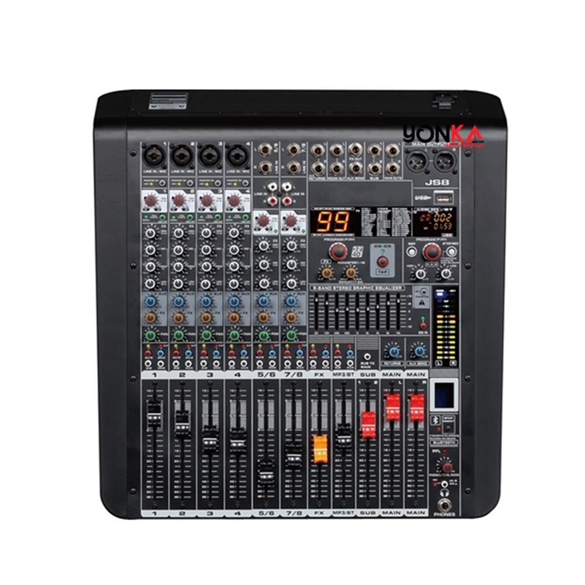 Ssp Audio Pm 808L Amfili Power Mikser 2x650 Watt 8 Kanal