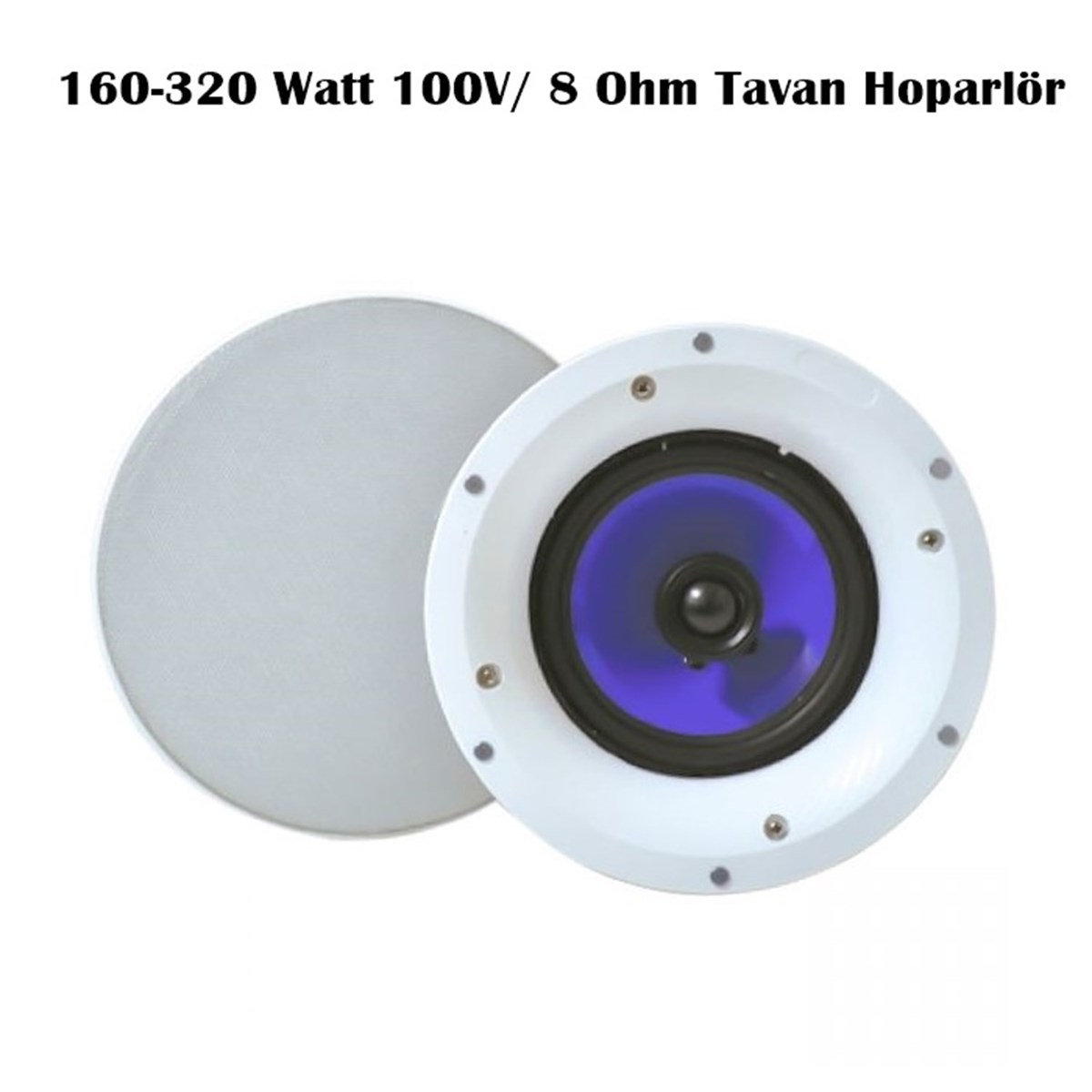 Sti Cs-04 Alçıpan Tavan Hoparlörü 160-320 Watt / 100V trafolu / 8 Ohm 20 cm