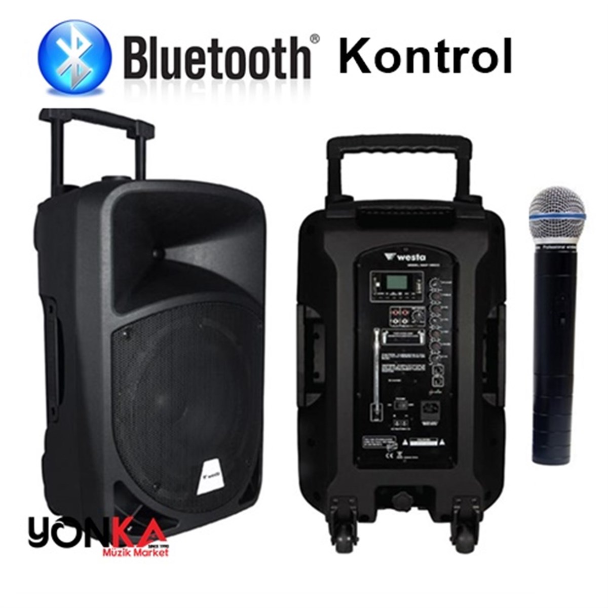 Westa Wap-15501 Seyyar Portatif Ses Sistemi 300 Watt