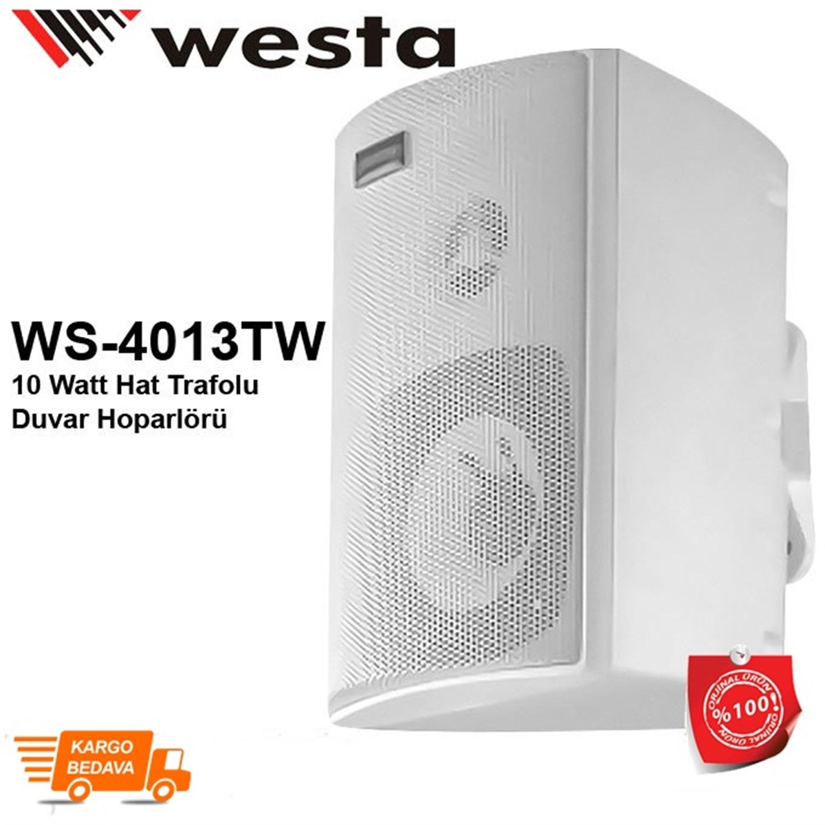 Westa Ws-4013TW Duvar Tipi Sütun Hoparlör 10 Watt
