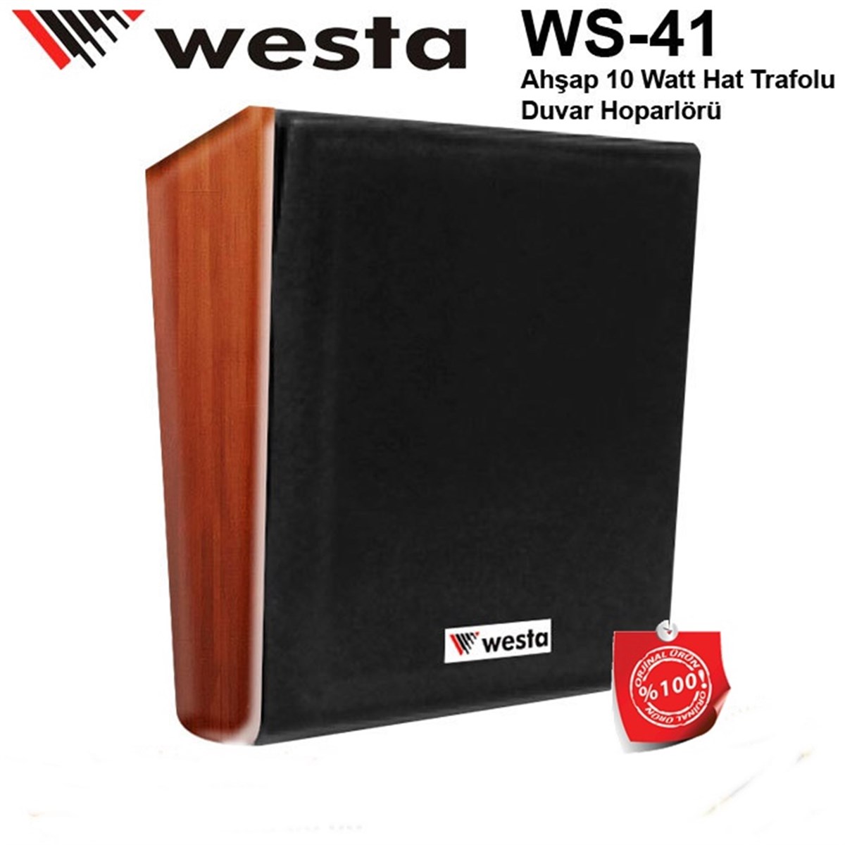 Westa Ws-41 Duvar Tipi Ahşap Sütun Hoparlör 13 cm 10W