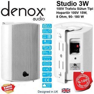 Denox Studio-3 Duvar Tipi Sütun Hoparlör 200 Watt 8 Ohm/100V