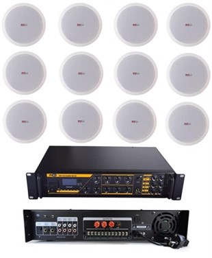 Lastvoice Black Maxx Paket-6 Tavan Hoparlörü ve 6 Bölgeli Anfi Ses Sistemi Paketi (Full Set)