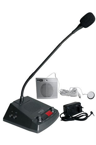 Hepa Merz HM-500G Gişe Mikrofonu Vezne Mikrofonu (Adaptör ve Hoparlörlü)