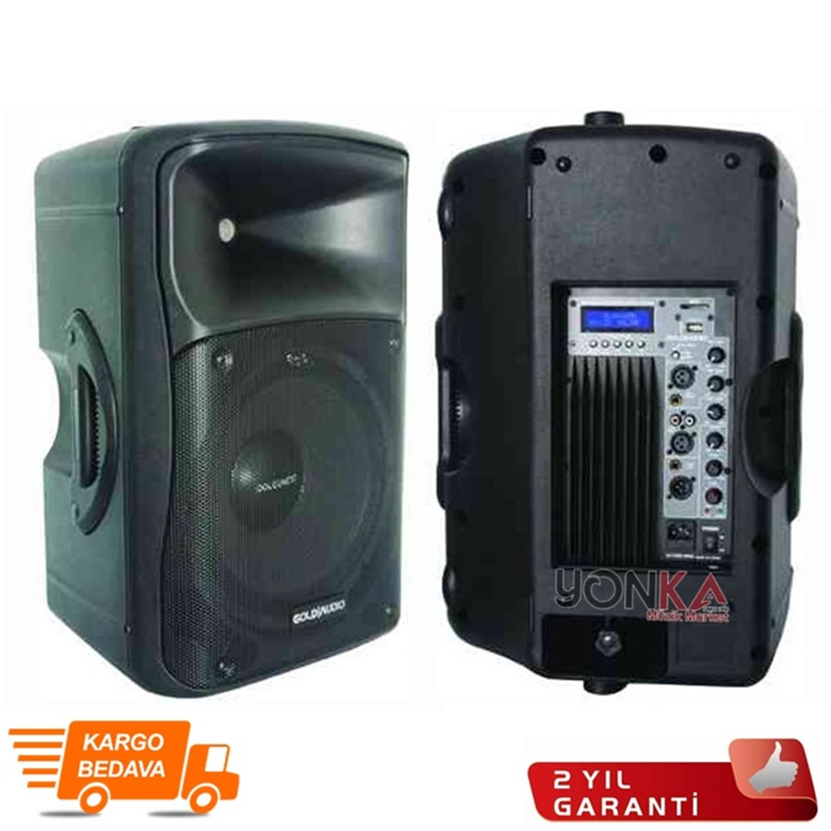 Gold Audio GA-1015 Aktif Kabin Hoparlör 12 180-360 Watt Fiyatı ve  Özellikleri