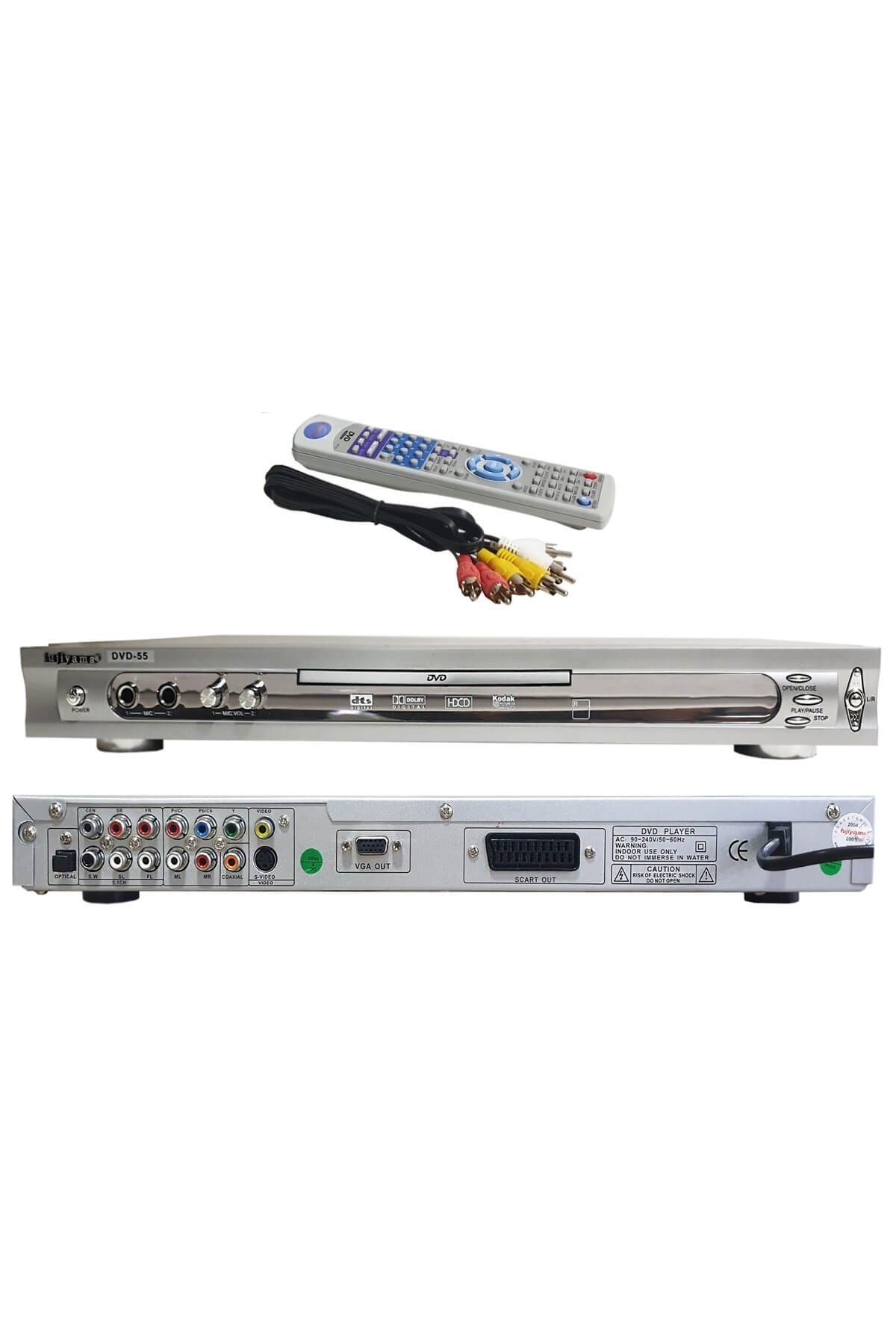 Fujiyama DVD-55 Uzaktan Kumandalı DVD Player Oynatıcı + Aux Kablo
