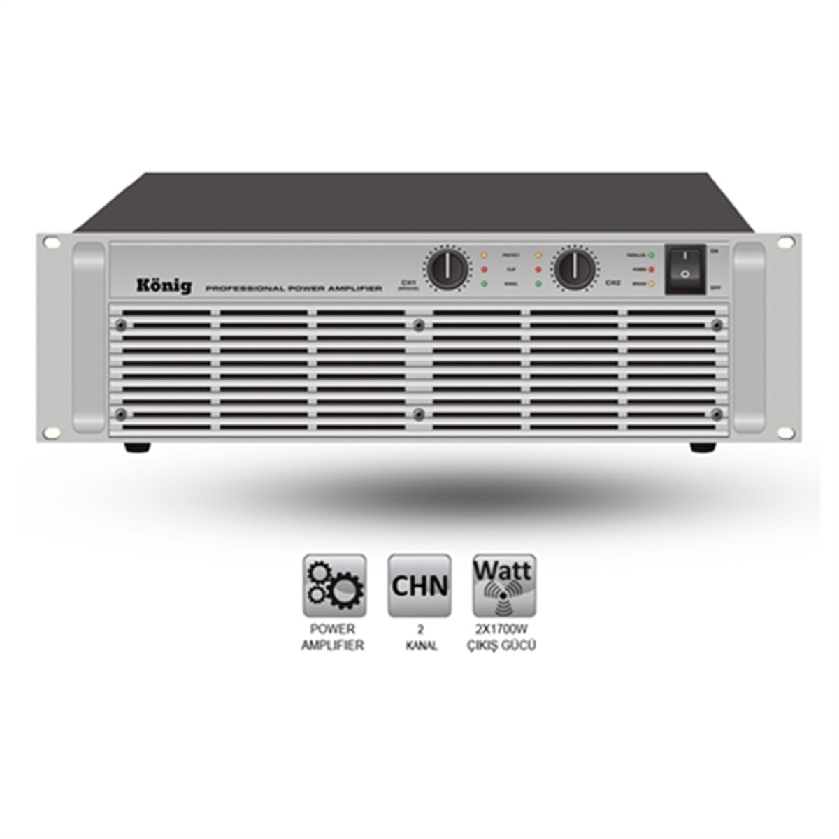 KÖNİG A-3500/S Power Anfi 2x1500 Watt