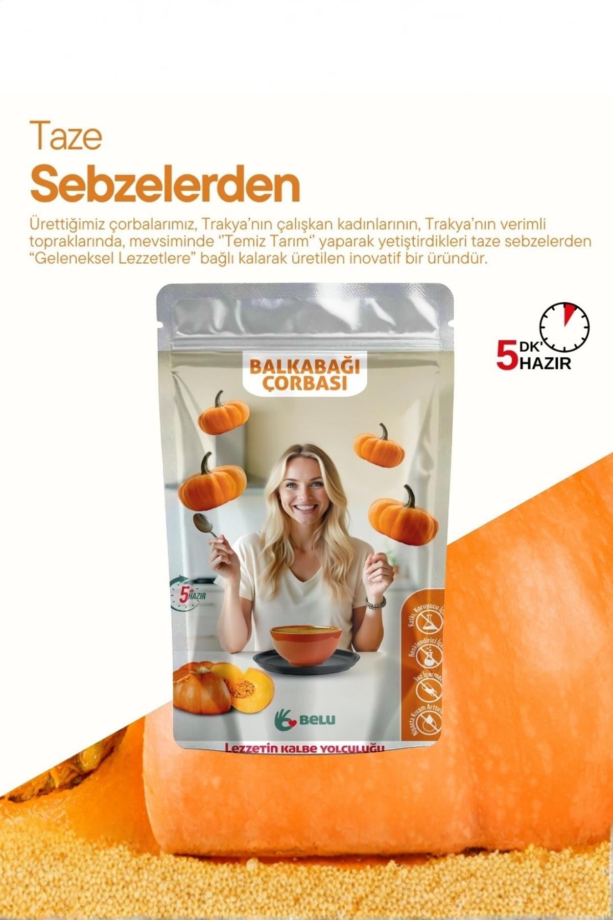 Bal Kabağı Çorbası 60g - Belu Gıda