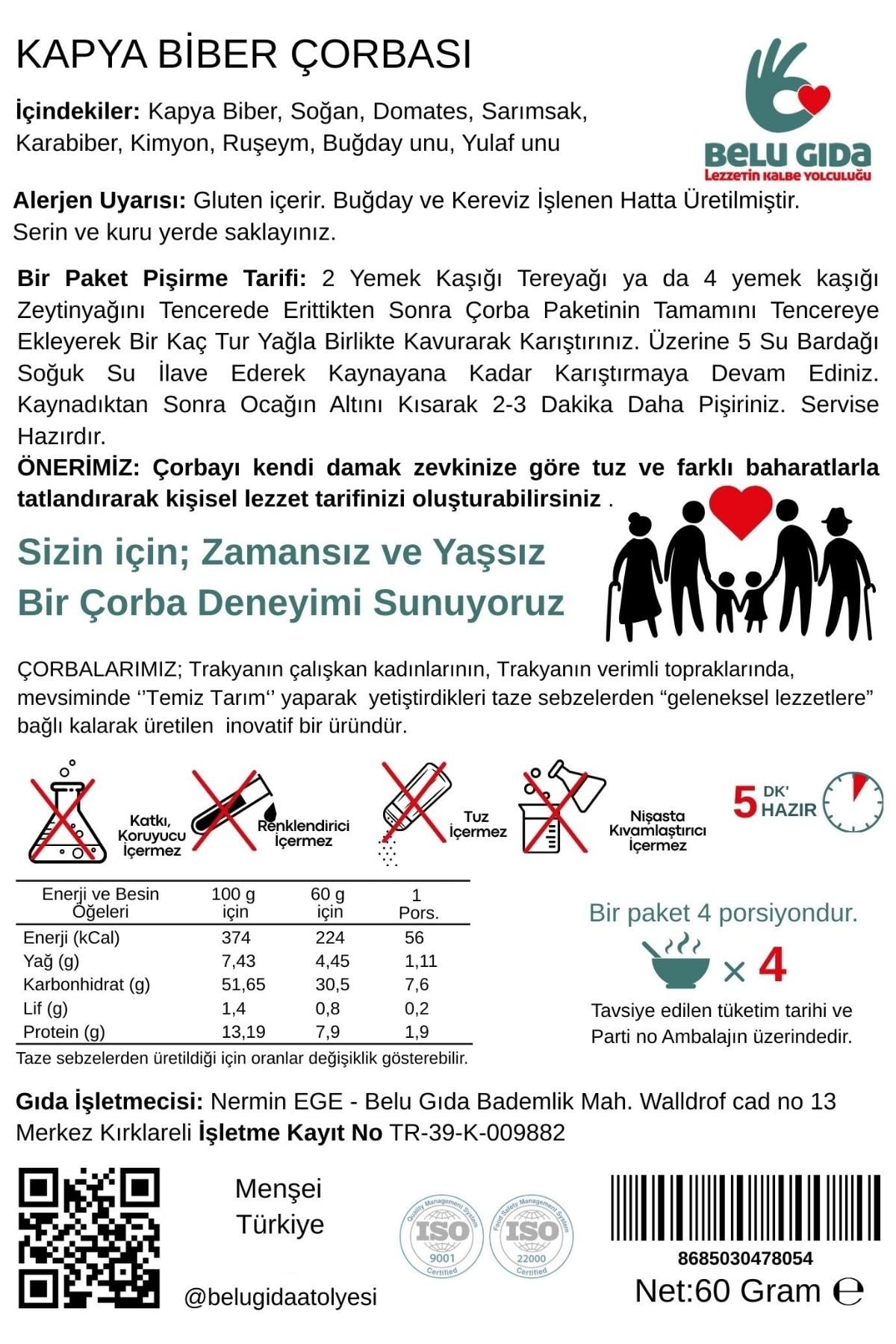 Kapya Biber Çorbası 60g - Belu Gıda