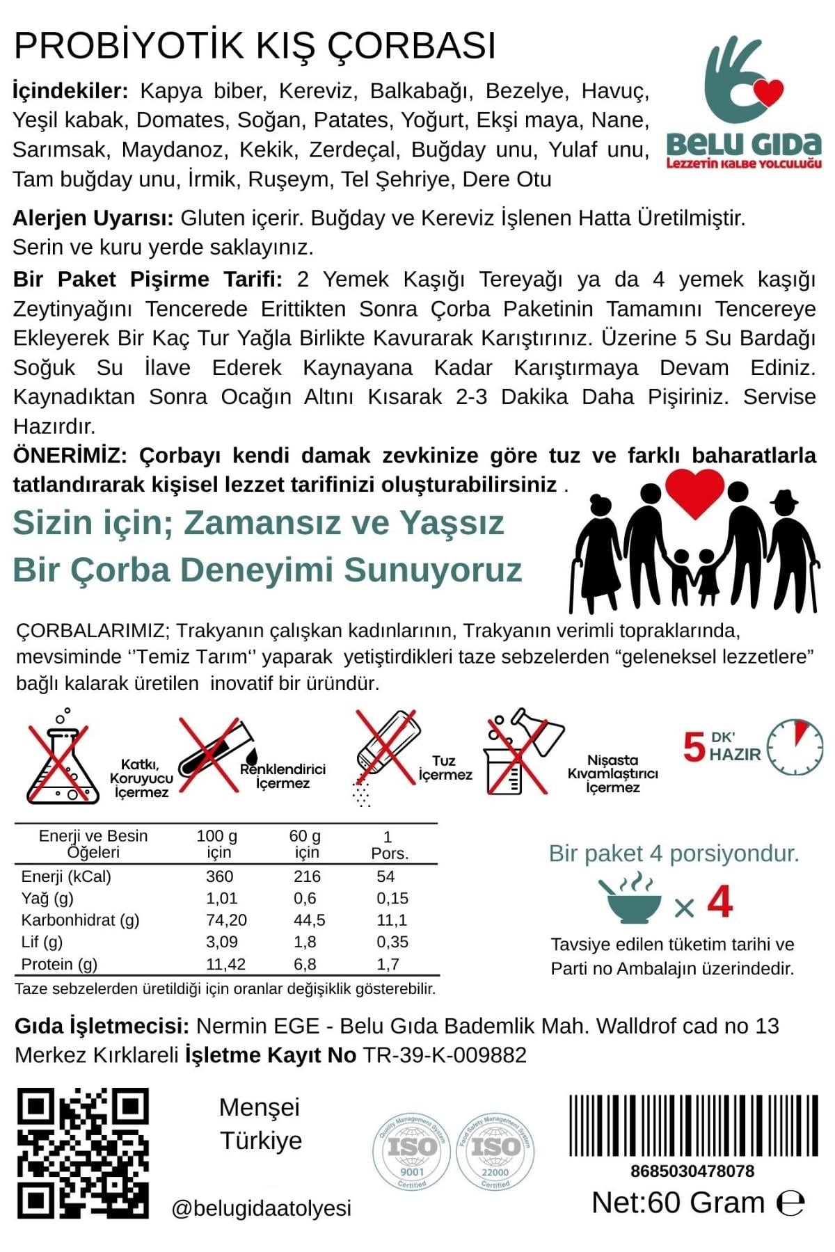 Kış Çorbası 60g - Belu Gıda