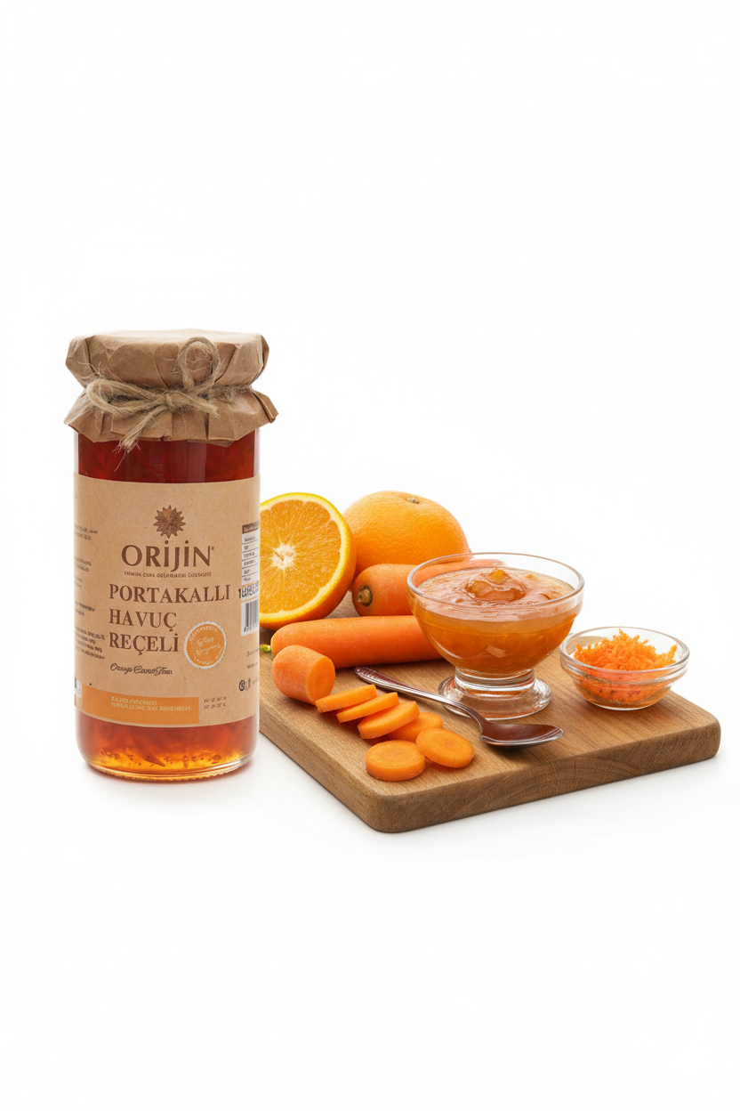 ReçellerOrijin GıdaPortakallı Havuç Reçeli 300g - Orijin