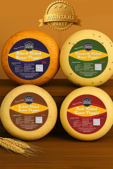 4’lü Gurme Göbek Kaşar Peyniri Paketi (4 x 250g)