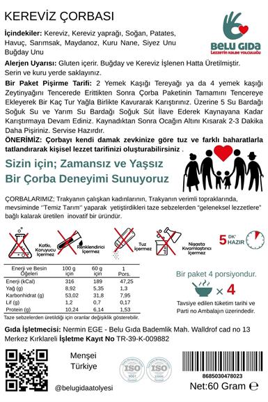 Kereviz Çorbası 60g - Belu Gıda