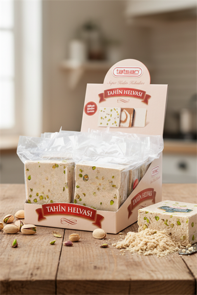 Helva & HardaliyeTatsanAntep Fıstıklı Tahin Helvası 350g - Tatsan