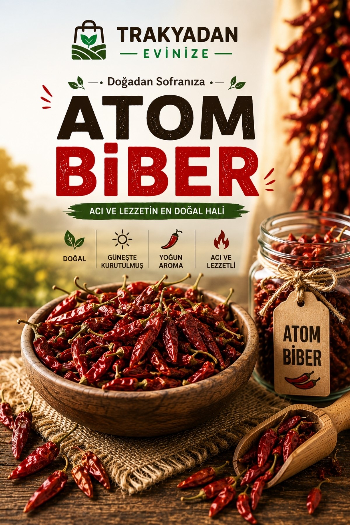 Aktar ÜrünleriDupnisa ÇiftliğiAtom Biber 50g
