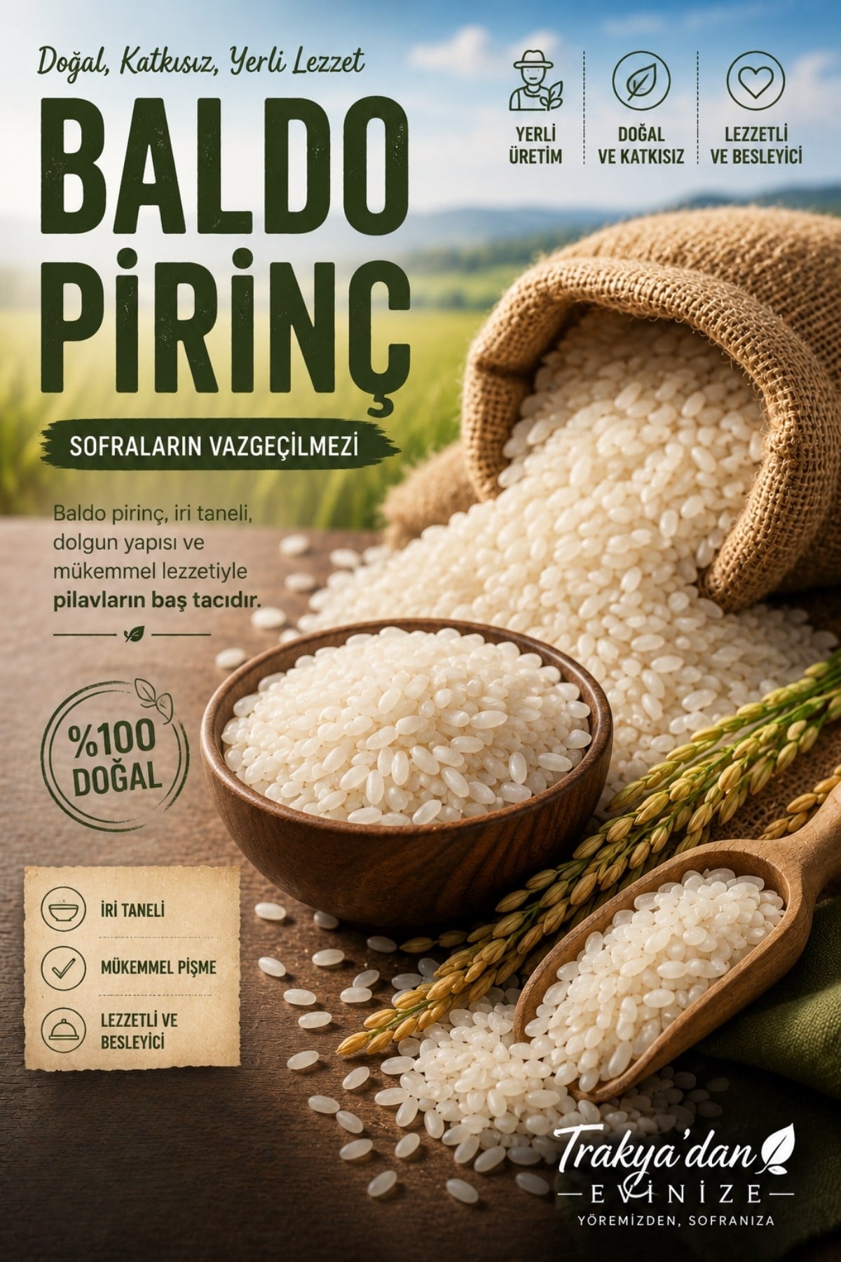 Aktar ÜrünleriDupnisa ÇiftliğiBaldo Pirinç 500g