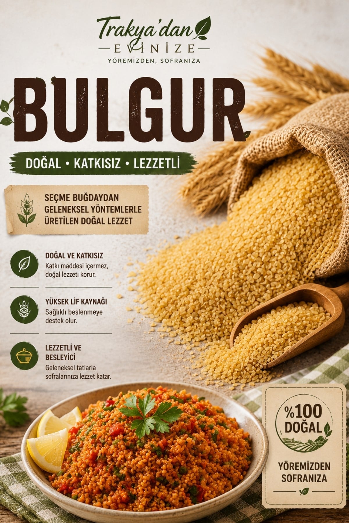Aktar ÜrünleriDupnisa ÇiftliğiBulgur 500g