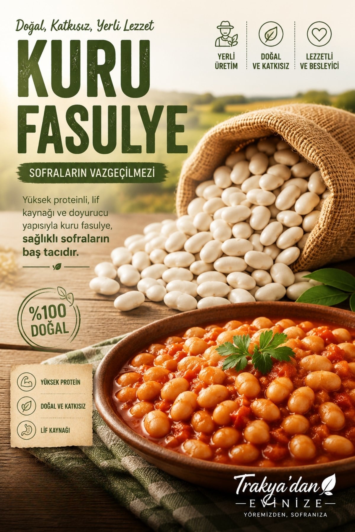 Aktar ÜrünleriDupnisa ÇiftliğiFasülye 500g