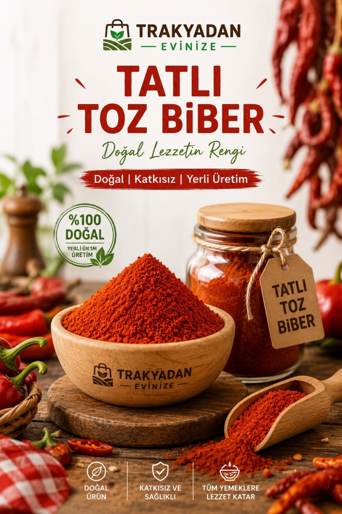 Aktar ÜrünleriDupnisa ÇiftliğiTatlı Toz Biber 100g