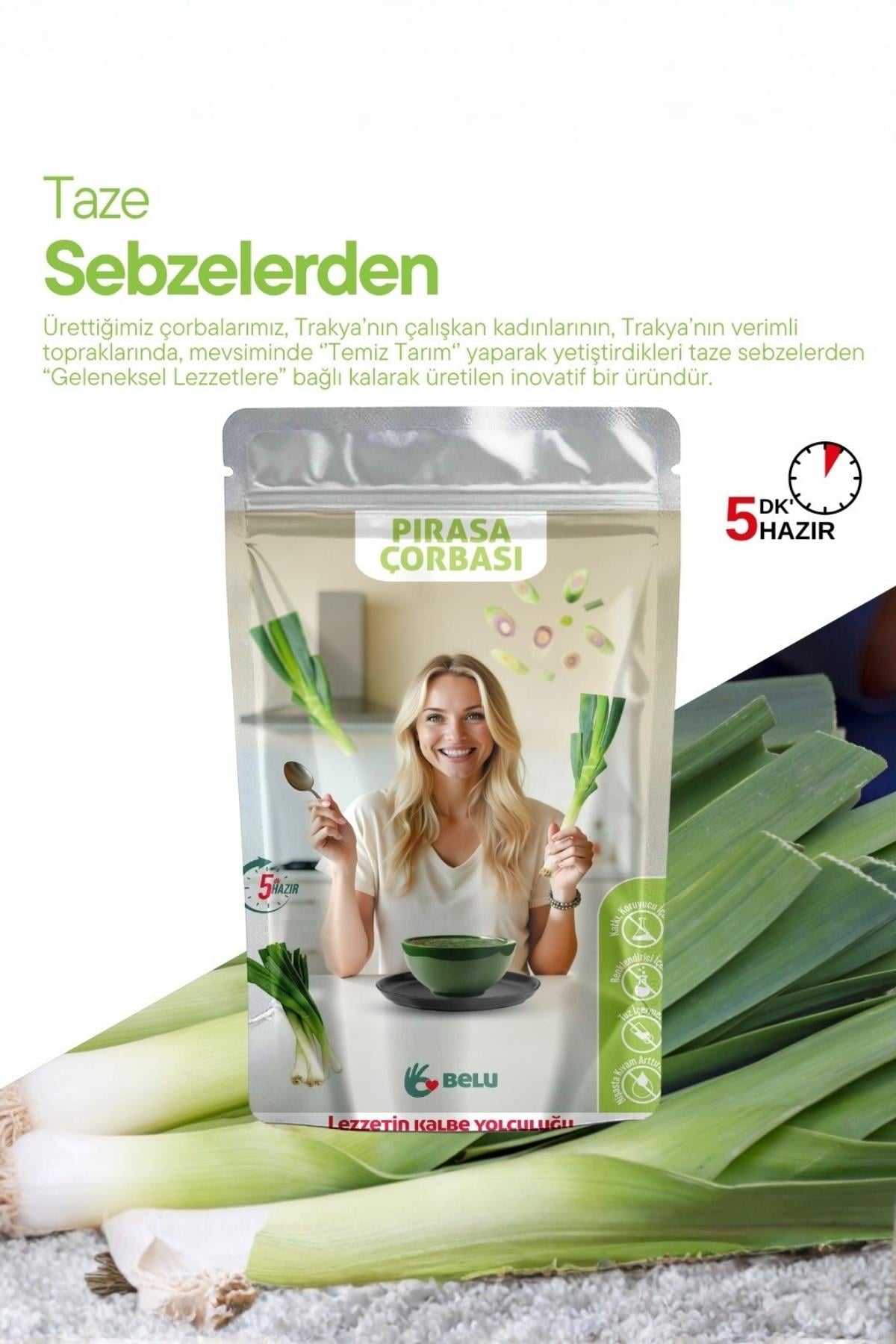 ÇorbalarBelu Gıda AtölyesiPırasa Çobası 60g - Belu Gıda