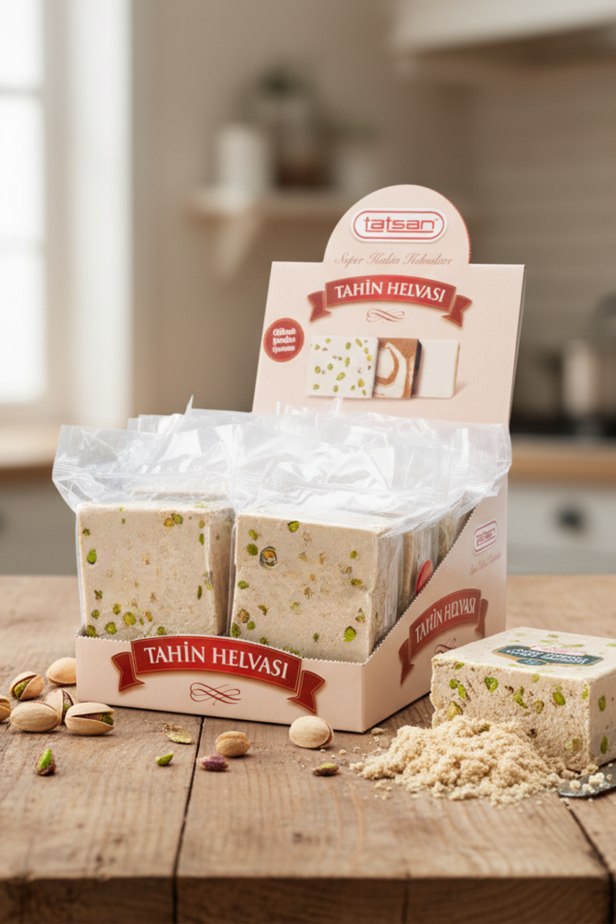Halva & HardaliyeTatsanA. Fıstıklı Tahin Helvası 350g - Tatsan