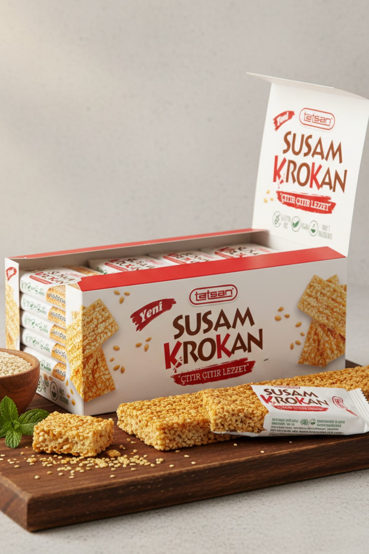 Halva & HardaliyeTatsanSusamlı Krokan 16x27g - Tatsan