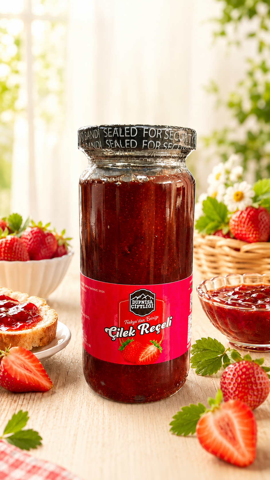 Soslar ve ReçellerDupnisa ÇiftliğiÇilek Reçeli 320g