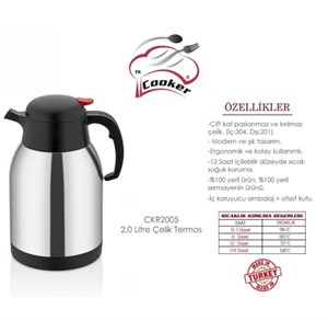 2 LT.ÇELİK TERMOS