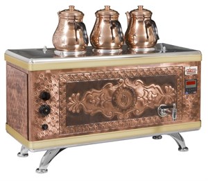 3 DEMLİKLİ COMPACKT GAZ+ELEKTRİKLİ BAKIR ÇAY KAZANI