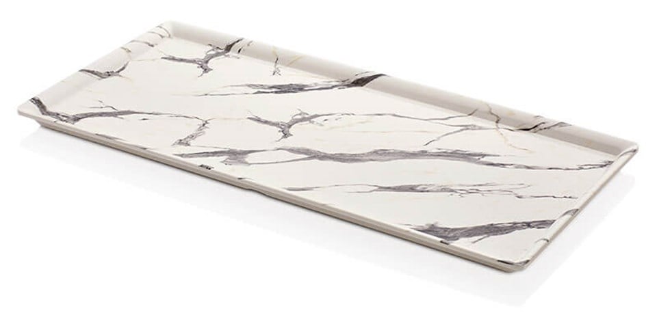 AÇIK BÜFE KABI RECTANQULAR LARGE  53*25*H:2 MERMER DESENLİ