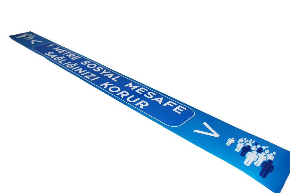 DİKDÖRTGEN SOSYAL MESAFE STICKER