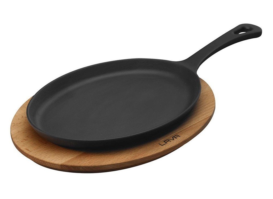 FAJİTA TAVASI 17X23 SAPLI OVAL+ AHŞABI