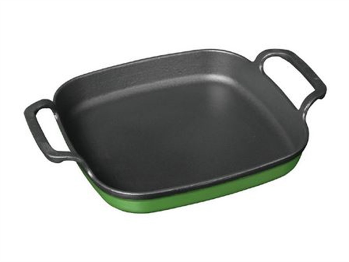 KARE SAHAN SERAMİK KULPLU 16 CM.YEŞİL