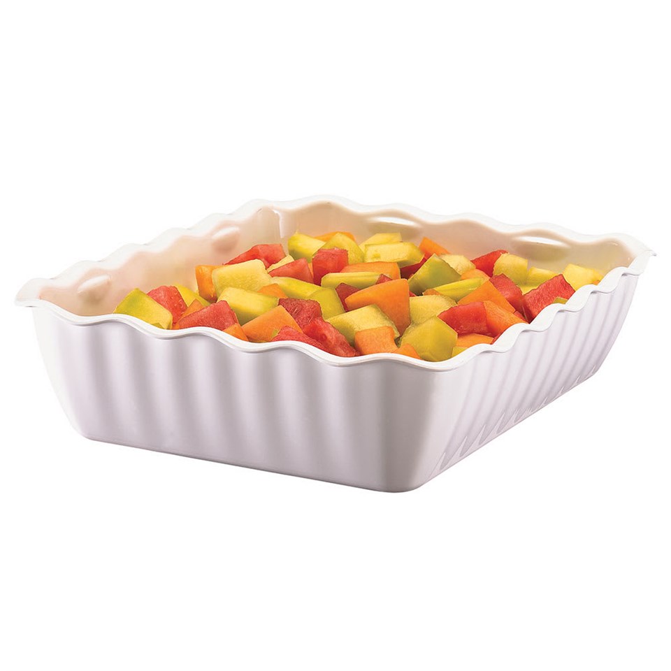 MEZE KABI KIVRIMLI DİK.26,5*33.5*8 BEYAZ