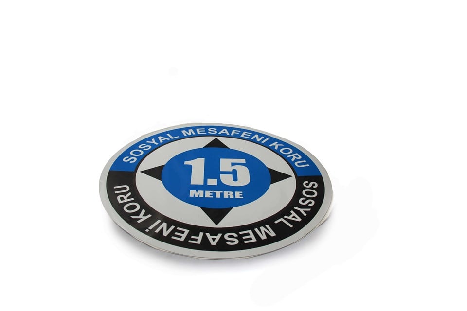 YUVARLAK SOSYAL MESAFE STICKER