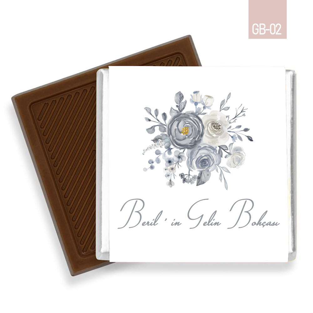 Çiçek Desenli Gelin Bohçası Çikolatası (45 Adet)