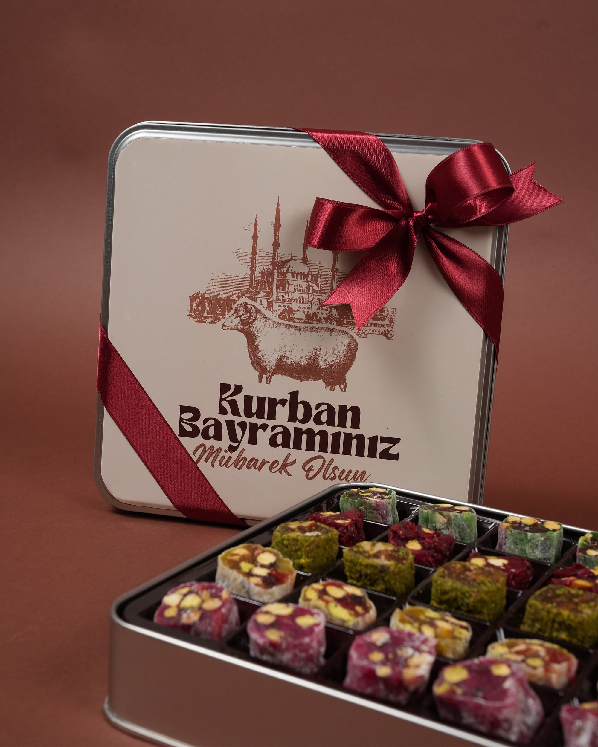 Kurban Bayramı Çiçek Desenli Özel Special Lokum Kutusu