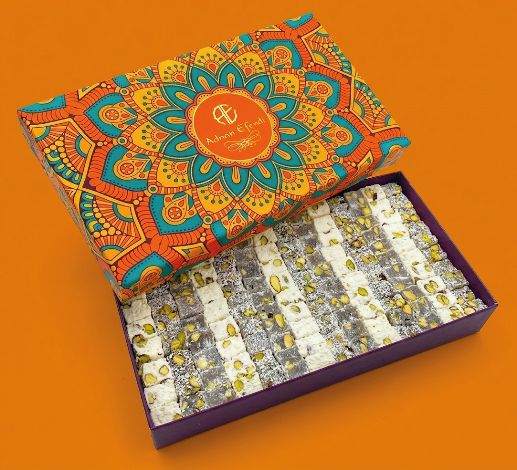 Çifte Kavrulmuş Lokum Hediyelik Kutu Mandala