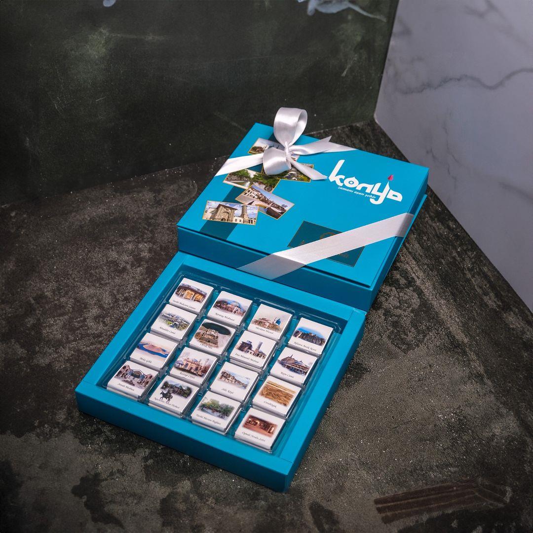 Konya Silüetli Madlen Çikolata Kutusu