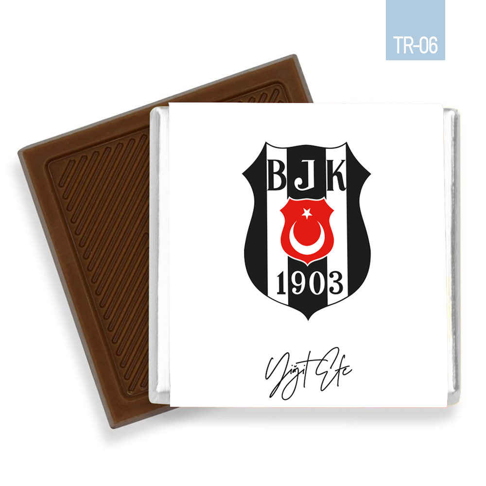 Beşiktaş Amblem Desenli Taraftar Bebek Çikolatası (100 Adet)